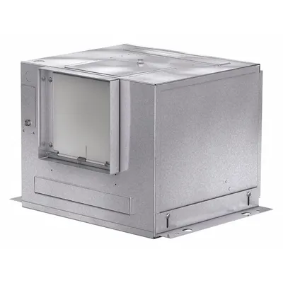 Dayton In-Line Ceiling Exhaust Fan: 400 cfm @ 0.100 in SP, Square Duct, 8 in x 8 in - Rectangular Duct High-Efficiency Inline Cabinet Fans