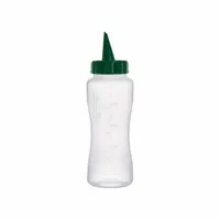 This ARAVEN squeeze bottle is NSF certified and dishwasher safe, making it suitable for dispensing condiments, oils, and cleaning solutions in food service and industrial settings. The clear body allows for easy content identification, and the 1 3/4 in opening facilitates filling and cleaning