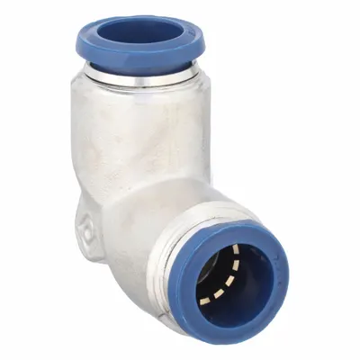 AIGNEP USA Nickel-Plated Brass Push-Fit Elbow Fitting - Nickel-Plated Brass Tube Fittings