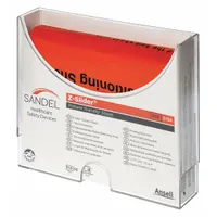 This wall mount holder is designed for storing patient transfer equipment in healthcare environments. Made of clear LDPE, it allows easy visibility of contents. The holder includes double-sided tape for quick mounting and measures 11-1/2 inches in length, 11-3/8 inches in width, and 11 inches in height