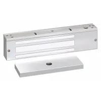 This SDC electromagnetic lock is designed for single-door access control applications. Constructed with an aluminum body, it measures 2 3/4 inches in height and 2 5/8 inches in width. The lock features an instantaneous release delay, suitable for high-traffic areas requiring quick egress