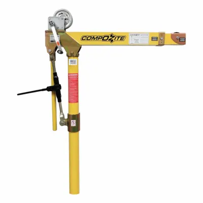 OZ LIFTING PRODUCTS Davit Crane: Composite, Manual, 1,200 lb Max. Load Capacity - Lightweight Composite Davit Cranes