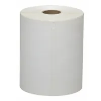 Thermal transfer precut label roll measuring 4 inches by 6 inches, containing 220 labels with rubber adhesive. Compatible with 450/550/550 Turbo/5XL printer series. Used for industrial identification, asset tracking, barcode labeling, and inventory management