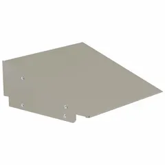 Steel slope-top panel for 12-inch-wide standard lockers. Powder coated gray finish. Measures 12 in x 18 in x 6 in. Prevents debris accumulation on locker tops.