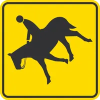 Aluminum sign with 0.080 in thickness, 18 in x 18 in nominal size, featuring Engineer-grade retroreflective sheeting. Complies with W11-7 MUTCD standard. Used to alert drivers to areas where horses may cross the road, such as equestrian routes, rural roads, and near trails