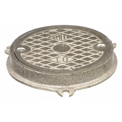 JAY R. SMITH MFG. CO Floor Cleanout: 5 1/2 in Overall Dia, 3/4 in Overall Ht, Nickel Bronze - Floor Cleanout Covers