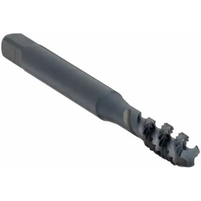 WIDIA GTD Spiral Flute Tap: #10-24 UNC, H2 / 3B, 3 Flute, Semi-Bottoming Chamfer - General Purpose Spiral-Flute Taps