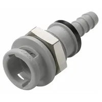 Quick Connection Coupling: Straight, 1/4 in ID Size, Barbed x Barbed, Polypropylene, Gray (MPN NS2D160412)