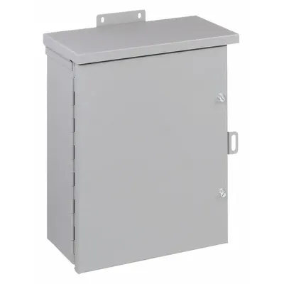 HOFFMAN Enclosure: Steel, 20 in x 16 in x 6 in, 3R, Solid Cover, Hinged - Steel Enclosures with Hinged Covers