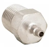 PNEUMADYNE INC Barbed Fitting Adapter: 1/8 in ID Size, Barbed x MNPT, Brass, 1 1/16 in Overall Lg (MPN EB30-1/4-5)