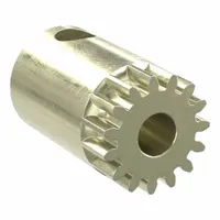 Spur Gear: Module m 0.5, 15 Teeth, 3 mm Bore Dia, Brass, 20° Pressure Angle, Finished Bore (MPN BSS0.5-15A)