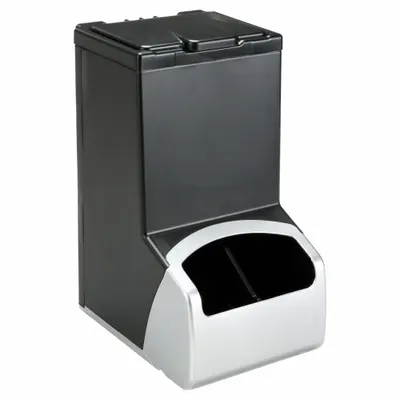 SAN JAMAR Condiment Organizer: 2 Compartments, Black, 8 7/8 in Overall Wd - Condiment Organizers