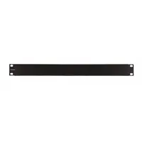 MONOPRICE Blank Panel: 1 Rack Units, 19 in Overall Wd, 1 3/4 in Overall Ht, Black, Steel (MPN 7261)