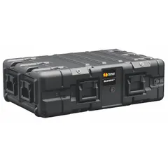 This PELICAN rack-mount case is designed for housing and transporting sensitive electronic equipment in industrial, broadcast, and field-service environments. The black case has interior dimensions of 23 1/2 in x 31 3/8 in x 14 7/8 in and does not include a foam insert.