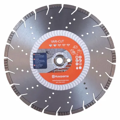 HUSQVARNA Diamond Saw Blade: Brick/Concrete/Masonry/Tile, 12 in Blade Dia., 1 in Arbor Size - Concrete & Asphalt-Cutting Blades