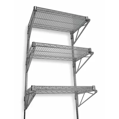 OEM Wire Wall Shelf: 24 in x 14 in - Adjustable-Height Steel Wire Wall-Mount Shelving