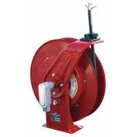 REELCRAFT Extension Cord Reel: Ratchet Lock, 50 ft Cord Lg, 10 AWG, SEOOW, Bare Wire Cord Lg, Red (MPN L 7050 104 X)