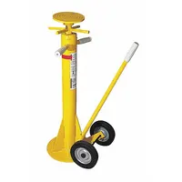 Trailer Stabilizing Jack: Spin-Top, 40,000 lb Max Lifting Capacity, 39 in Min Lift Ht, Round, Yellow