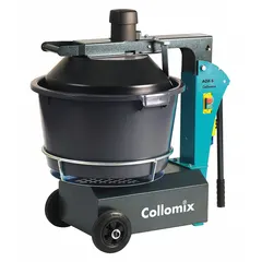 This corded concrete mixer is designed for mixing cement-based leveling compounds. It features a polyethylene drum and a steel frame, with no speed settings. Suitable for preparing self-leveling underlayments and similar materials in construction and flooring applications.