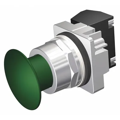 Siemens Mushroom Head Push Button: Non-Illuminated, Mushroom Head Profile, Metallic - Mushroom-Head Push Buttons