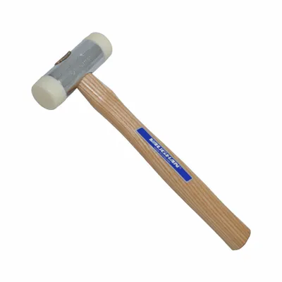 VAUGHAN Hammer, Nylon Face, 1-1/4": Hard, Nylon, 1 1/4 in Dia, 9/16-12 Thread Size - Replacement Faces & Tips