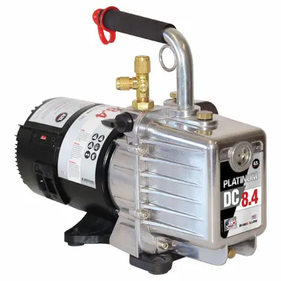 JB INDUSTRIES Vacuum Pump: 8.4 cfm, 15 micron Ultimate Vacuum, 120V AC, A2L Compatible - A2L Compatible Refrigerant Evacuation Pumps