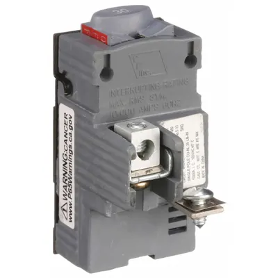 PUSHMATIC Miniature Circuit Breaker: 30 A Amps, 120V AC, 1.81 in Wd, 10kA at 120V AC - Pushmatic Miniature Circuit Breakers