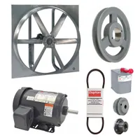 Exhaust/Supply Fan: Belt Drive, 36 in Blade, 1 1/2 hp, Totally Enclosed, 208-230/460V AC, 3 ph (MPN 7CK49)