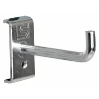 TRESTON Single Rod Pegboard Hook: 1 7/8 in x 1 31/32 in x 1 3/4 in, 5 Hooks, Screw-In, Surface (MPN 853226-51)