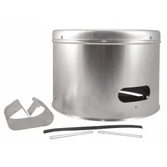 This hood assembly encloses and protects fan or blower components in HVACR systems, directing airflow and reducing noise. It is used in commercial ventilation, industrial exhaust, and air-handling units where a precisely fitted housing is required.