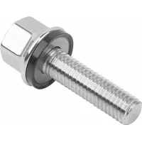 Hygienic USIT Hex Head Bolt w/Washer: Stainless Steel, Fully Threaded, M6, 25 mm Fastener Lg (MPN K1595.061X25)