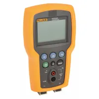 Handheld pressure calibrator for gas custody transfer applications. Measures pressure in psi with 0.025% full-scale accuracy. Supports HART communication protocol. Includes test leads and carrying case. IP40 rated