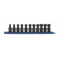 GEARWRENCH Socket Set: 3/8 in Drive Size, Small Set (0-50 pieces) Set Size, 11 Pieces, (11) 6-Point (MPN 84975)