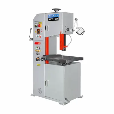 SHARP Vertical Contour Band Saw: 15 7/10 in Throat Dp - Vertical, 98 to 1510 SFPM - Manual Vertical Metal-Cutting Band Saws