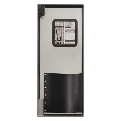 CHASE Swinging Door: Polyethylene, 1 Doors, Gray, 3 ft Door Wd, 7 ft Door Ht - Insulated Swinging Doors