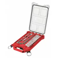 MILWAUKEE Ratchet & Socket Set: 3/8 in Drive, 28 Piece, 6-Point, SAE, 1/4 in to 1 in (MPN 48-22-9481)
