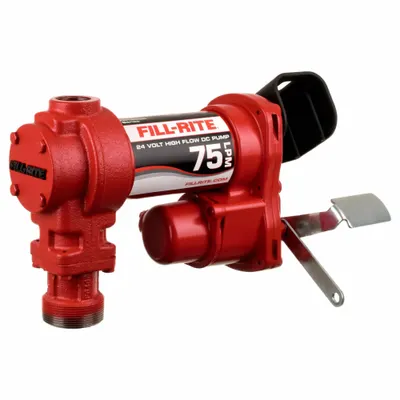 FILL-RITE Electric Drum Pump: 24 V DC, 1/4 hp HP, 20 gpm Max. Flow Rate, Pump Only - Bung-Mount DC-Powered Fuel Transfer Pumps