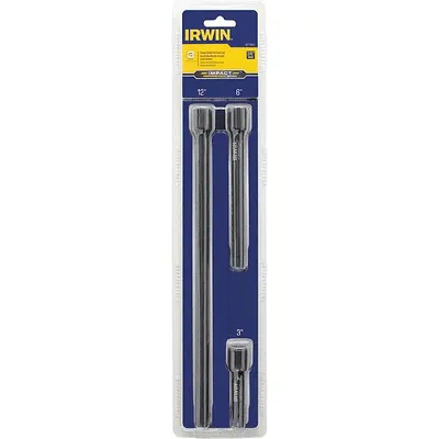 IRWIN Socket Extension Set: 3/8 in Input Drive Size, 3/8 in Output Drive Size - Impact Socket Extension Sets