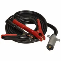 ASSOCIATED EQUIP Jumper Cables: Crimped, 5 AWG, Std Jaw, 15 ft Cable Lg, Black, Copper (MPN 6142)