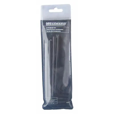 WESTWARD Hex Key Set: 6 - 10 Pieces, L, SAE, Std End, Long, 8 Pieces, Black Oxide - Security Hex Key Sets