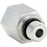 PARKER Metal Pipe Straight: Straight, Steel, 1/8 in x 1/4 in, Male Threaded x Female SAE Threaded (MPN 2-4 F5OG5-S)