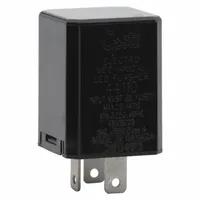 This GROTE flasher relay is a single-terminal device rated for 11-15V DC and 20 A, with a flash rate of 60 to 120 per minute. It is used to control the flash rate of turn signals or hazard lights in automotive and heavy-duty vehicle electrical systems
