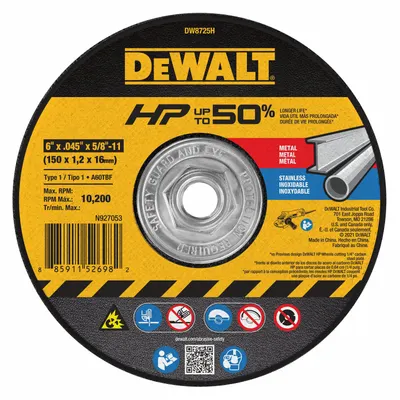 DEWALT A60T General Purpose Cut-Off Wheel - General Purpose Cut-Off Wheels for Carbon & Stainless Steel