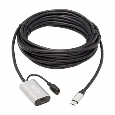 EATON TRIPP LITE Usb Cable: Type C End 1, Type C End 2, Black, 16.4 ft Lg - Active Repeater & Extension USB Cables