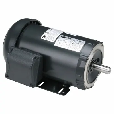 Dayton General Purpose Motor: C-Face/Rigid Base Mount, Totally Enclosed Fan Cooled - C-Face with Rigid Base 3-Phase General Purpose AC Motors