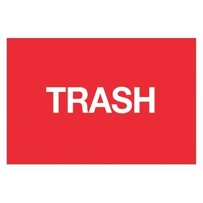 TAPE LOGIC Trash Label: Trash, 2 in x 3 in - Shipping & Receiving Message Labels