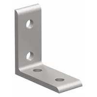 Inside Corner Bracket: Tall Inside-Corner Bracket, 25 Series, 50 mm x 22 mm x 50 mm, 4 Holes, Silver (MPN 25-4115)