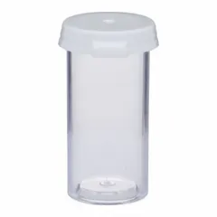 Polystyrene Sample Vial, 7 mL, 22.2 mm, Non-Sterile, Colorless, with Cap
