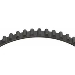 Timing belt and metric V-belt belt with fiberglass reinforcing cord. Effective length 1,038 mm, 0 ribs. Used in automotive engine timing drive systems to synchronize camshaft and crankshaft rotation.