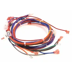 This wiring harness is a heater accessory for HVACR equipment, used to connect power sources and cables to heating components. It facilitates reliable electrical connections for proper heater operation in commercial or industrial HVAC systems.